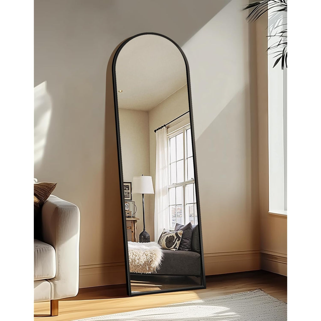 Delma Arched Mirror Full Length,Standing Mirror Full Body,Large Floor with Stand for Wall Entryway Door Bedroom Bathroom Living Room