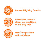 Amazon Basics 2-In-1 Anti-Dandruff Shampoo & Conditioner, Itch Relief, Safe For All Hair Types, Paraben-Free, Gentle And Ph Balanced, 12.5 Fluid Ounces, 1-Pack (Previously Solimo)