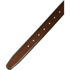 Perry Ellis Men'S Portfolio Double Stitched Leather Reversible Belt, Brown/Black, Silver Prong Buckle, Burnished Edges