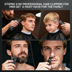 Gts Hair Clippers For Men Professional, Beard Trimmer Kits & Sets, Cordless Mens Hair Trimmer, Electric Shavers, Haircutting Machine With Led Display, For Barber 4 In 1