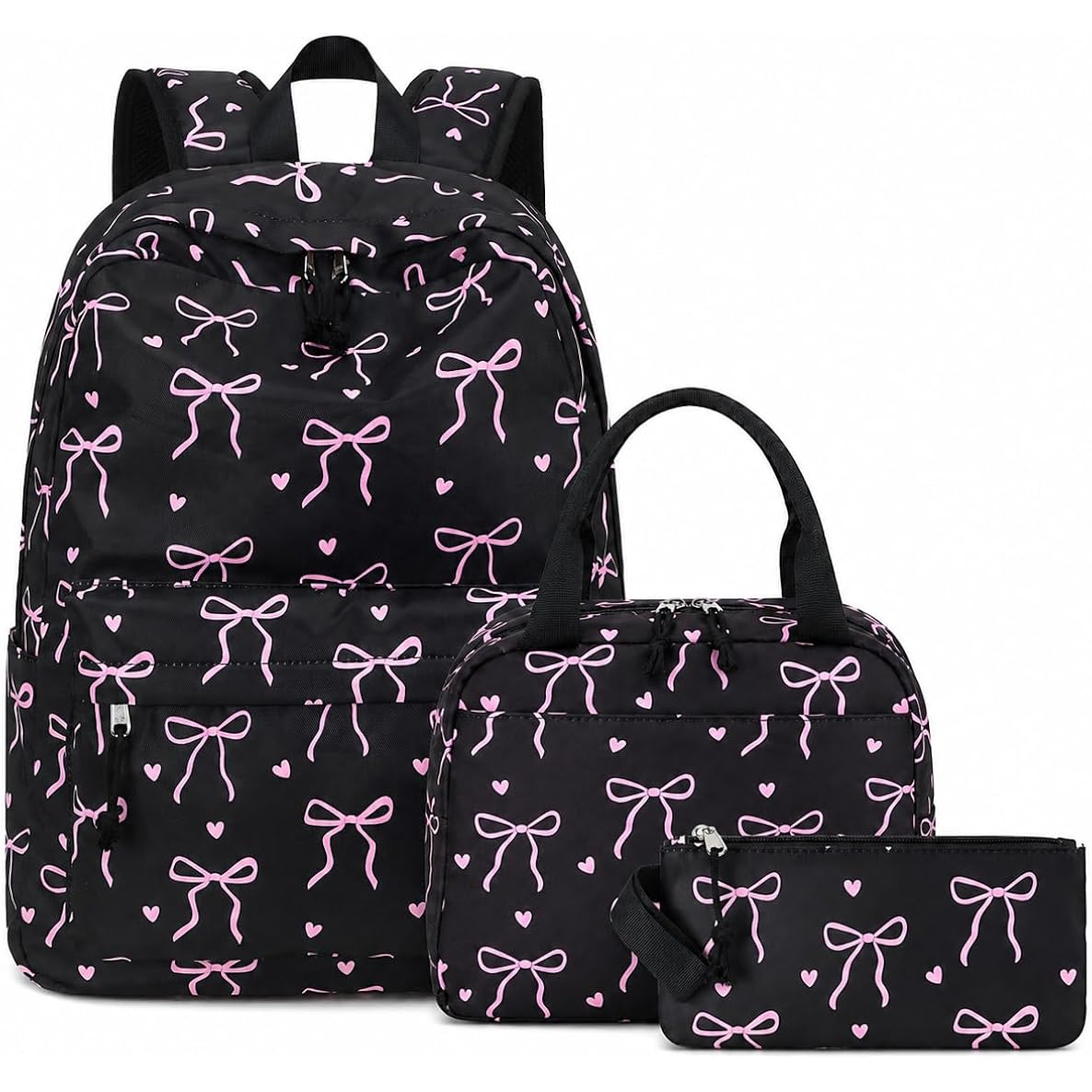 Backpack For Teen Girls Bookbags School Backpack With Lunch Box And Pencil Case 3 In 1 School Bags Set
