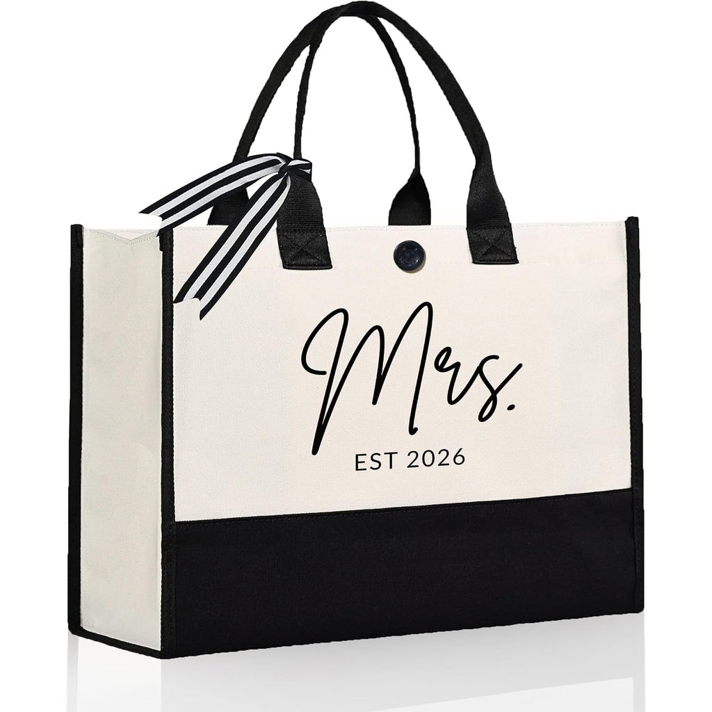 Afterprints Mrs Canvas Tote Bag For Bride 2026, Bride Gifts For Bridal Shower, Wedding Gifts For Bride To Be, Future Mrs, Engagement, Bachelorette Party Gift