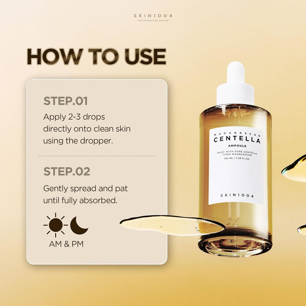 [Hudson'S Pick] Skin1004 Madagascar Centella Ampoule, Korean Face Serum With Centella Asiatica For Hydrating & Moisturizing, Soothing Facial Serum For Skin Balance, Korean Skin Care, 3.38 Fl.Oz, 100Ml
