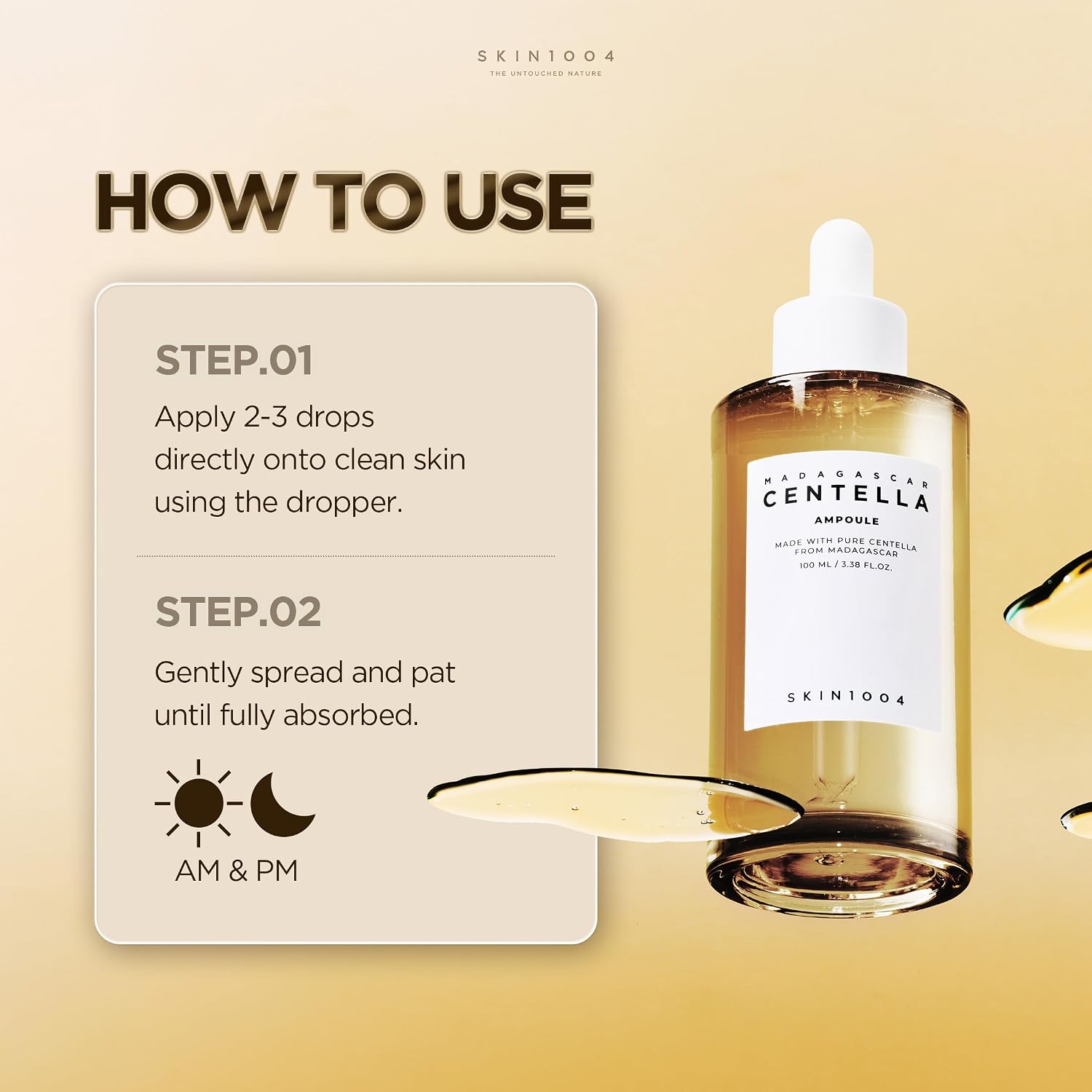 [Hudson'S Pick] Skin1004 Madagascar Centella Ampoule, Korean Face Serum With Centella Asiatica For Hydrating & Moisturizing, Soothing Facial Serum For Skin Balance, Korean Skin Care, 3.38 Fl.Oz, 100Ml