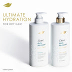Dove Damage Therapy Shampoo Daily Moisture For Dry Hair With Bio-Protein Care Technology And Hyaluronic Serum 28 Fl Oz