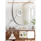 10X Magnifying Mirror With Light, Flexible Gooseneck Travel Make Up Mirror | Wall Mount Mirror With Lights And Magnification, Battery Operated Cordless With Suction Cups For Bathroom Silver 1 Lighting