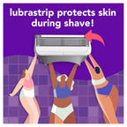 joy Womens Razor Blade Refills, 8 Count, Purple, Lubrastrip to Help Avoid Skin Irritation
