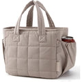 Bagsmart Lunch Bag For Women Small Cute Quilted Lunch Box Insulated Lightweight, Leakproof, Durable & Reusable Tote Bag For Work, Travel, Outdoor, Brown