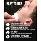 Gentleman Jon 3.7 Ounce Alum Block in Plastic Case - Upgrade Your Shave - Soothing Aftershave Solution for Shaving Razor Burn Relief - Travel Friendly Durable Plastic Case Included, Aftershave for Men