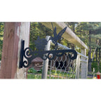 2-Pack 10 Inch Aesthetic Plant Hangers Outdoor – Metal Hanging Plant Bracket With Beautiful Hummingbird Pattern – Heavy Duty Plant Hooks For Hanging Plants, Bird Feeder, Wind Chime, Lantern