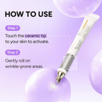 Lifderm Eye Cream With Collagen & Vibrating Device For Wrinkles, Anti-Aging, Dark Circles – Lifting, Firming, Tightening, Depuffing, Nourishing Korean Skincare (20Ml 0.6 Fl Oz)