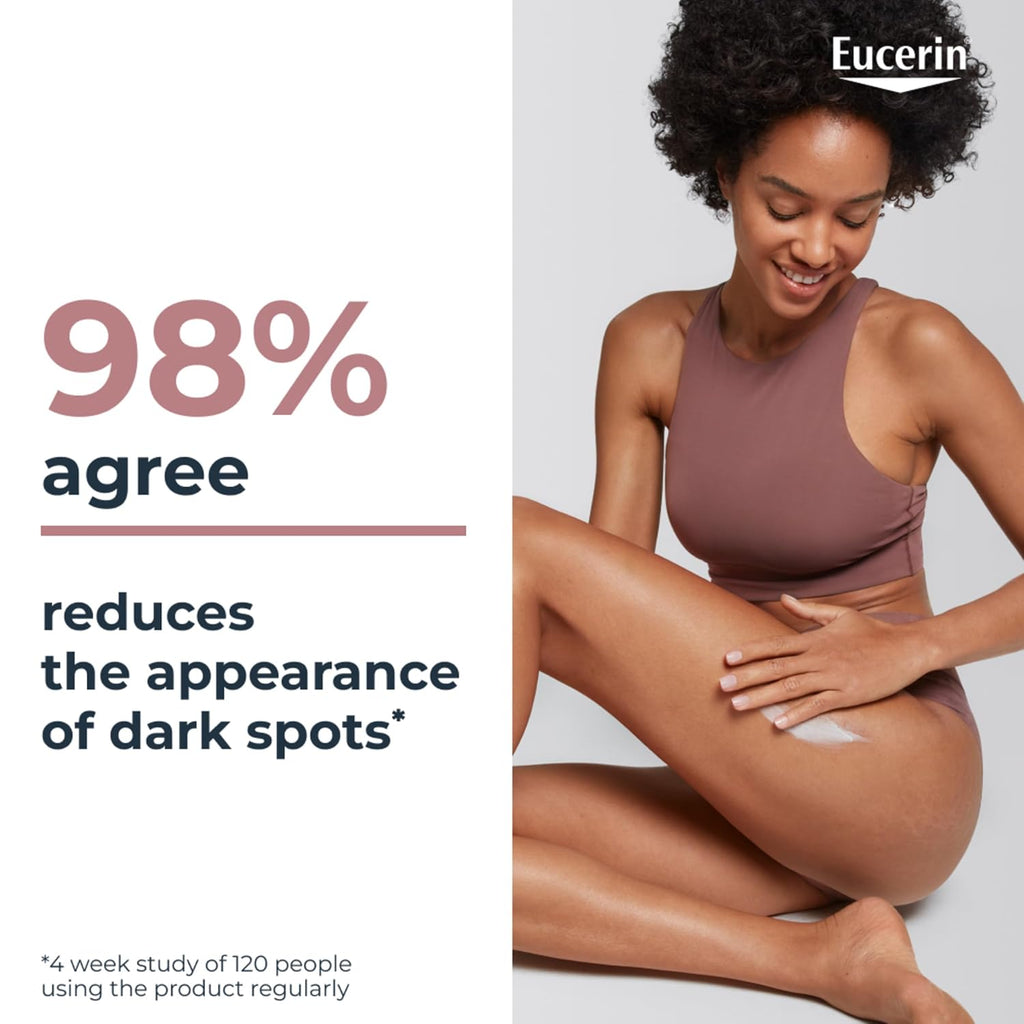 Eucerin Radiant Tone Dark Spot Corrector Body Lotion, Thiamidol Enriched, Exclusive Formula Reduces Dark Spots Due To Sunlight Exposure And Aging, 72 Hours Of Hydration, 8.4 Fl Oz Tube