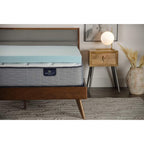 Serta Thermagel Cooling, Pressure-Relieving Memory Foam Mattress Topper, 3 Inch, Queen,Blue