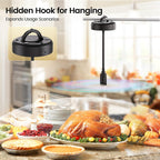 Tripole Fly Fans For Tables With Battery Display, Rechargeable, 20H Runtime | 2000Mah Rechargeable Food Fan, Quiet Operation, Flexible Neck For 360° Coverage Outdoor Fan For Picnic, Party, Bbq, Kitchen