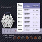 Wocci Quick Release Watch Band, Distressed Genuine Leather, Stainless Steel Buckle, Strap Width 18Mm 19Mm 20Mm 22Mm 24Mm