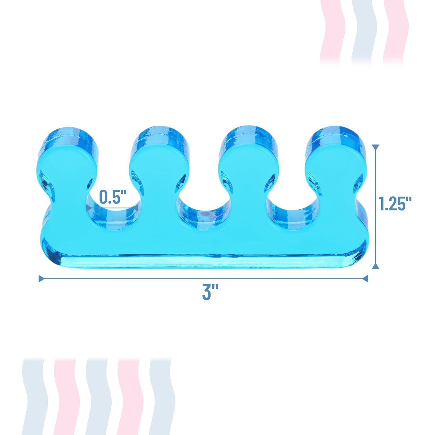 Dr. JK- Toe Separators for Pedicure, 2 Pairs, Blue & Pink, Toe Separators for Women Pedicure, Mothers Day Gift