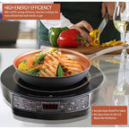 Nuwave Gold Precision Induction Cooktop, Portable, Powerful With Large 8” Heating Coil,100°F To 575°F, 3 Wattage Settings, 12” Heat-Resistant Cooking Surface