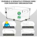 ClearSpace Clear Plastic Storage Bins – Pantry Organizers & Storage Containers, Cabinet Organizer - Home Organization Must Haves for Kitchen, Laundry Room, Office, Closet, Garage & Freezer