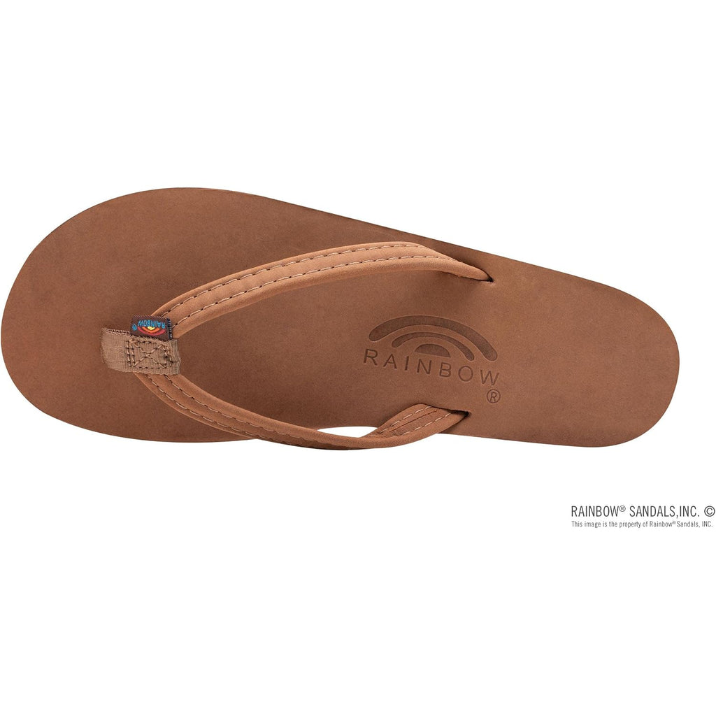 Rainbow Sandals Women'S Double Layer, Narrow Strap, Leather Sandals W/Arch