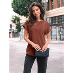 Women Summer Tops 2026 Spring Sweaters Dressy Casual Short Sleeve Shirts Business Blouses
