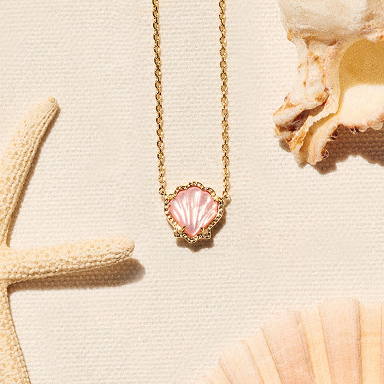 Kendra Scott Brynne Shell Short Pendant Necklace, Fashion Jewelry for Women