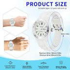 Waterproof Nurse Watch For Medical Professionals,Students, Women Men, Military Time Easy To Read Dial, 24 Hour With Second Hand, Soft And Breathable Silicone Band