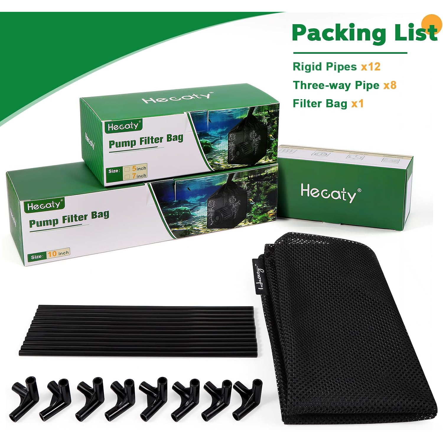 Pond Filter Bag, Pump Barrier Bag | Anti-Clogging Cube Filter Box, Black Media Bag Pump Mesh Bag For Outdoor Water Fish Ponds