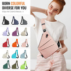WANDER PLUS® Anti Theft Crossbody Travel Bag for Women Men, Multi-Pocket Crossbody Bag, Slim Sling Bag