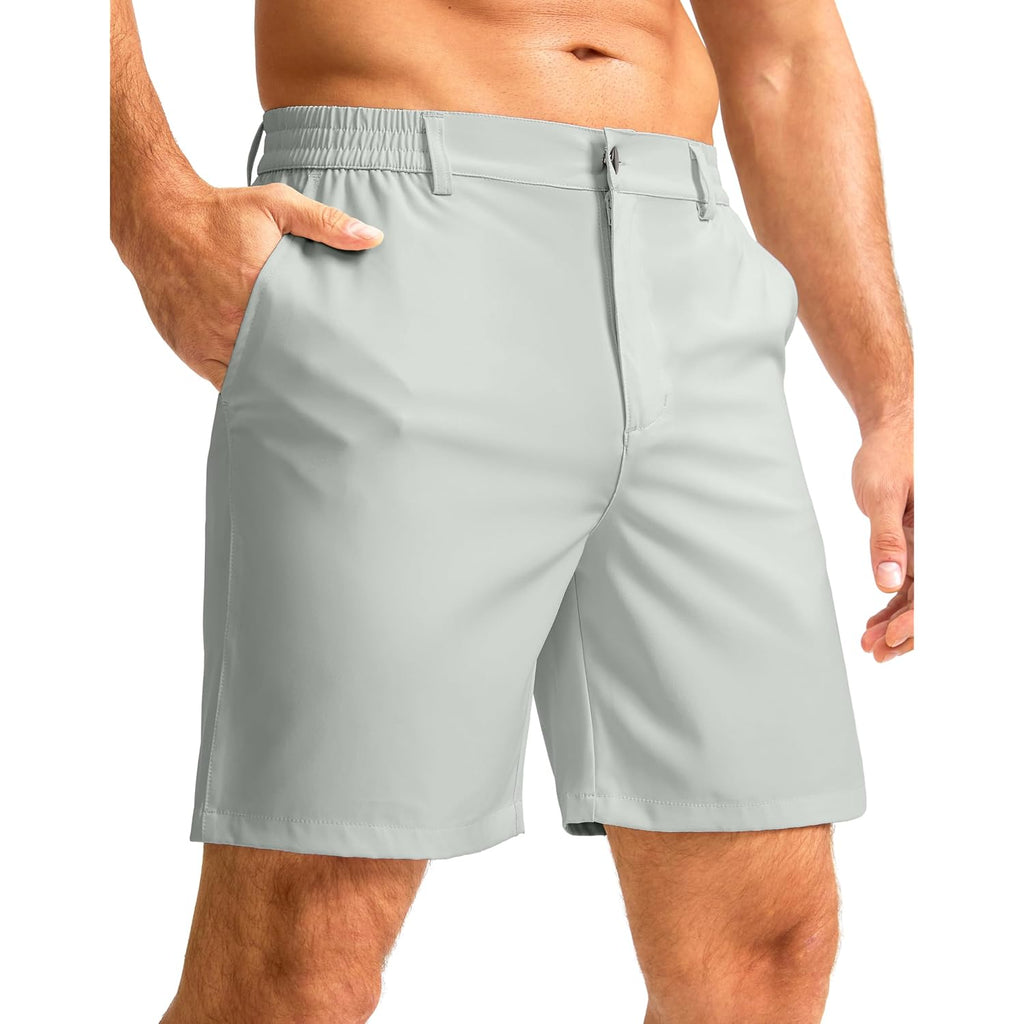 G Gradual Men'S Casual Shorts 7" Lightweight Golf Shorts For Men Stretch With 3 Pockets Quick Dry Breathable Work Shorts