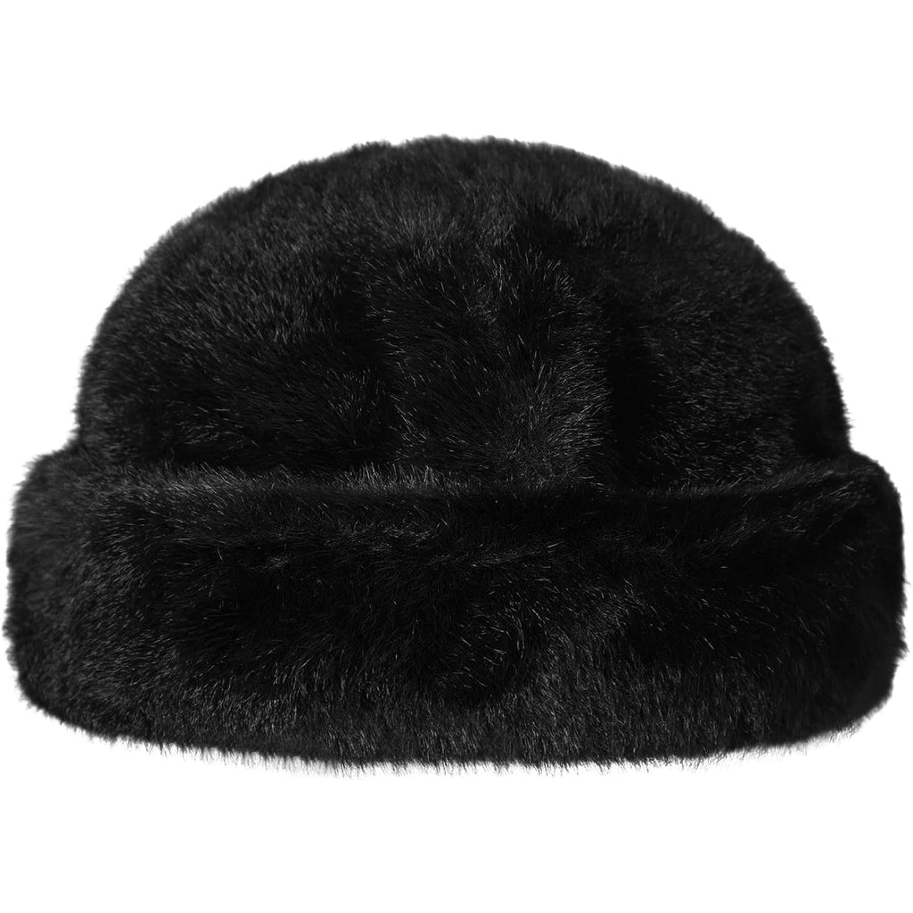 Men Winter Trapper Hat Faux Mink Fur Trooper Hat Russian Ushanka Cossack Hunting Dad Hat Outdoor Ski Snow Cap