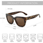 ZENOTTIC Retro Square Polarized Sunglasses for Women Vintage Sun Glasses UV400 Protection Trendy Shades Fashion Style C02 Tortoise Frame Brown Lens