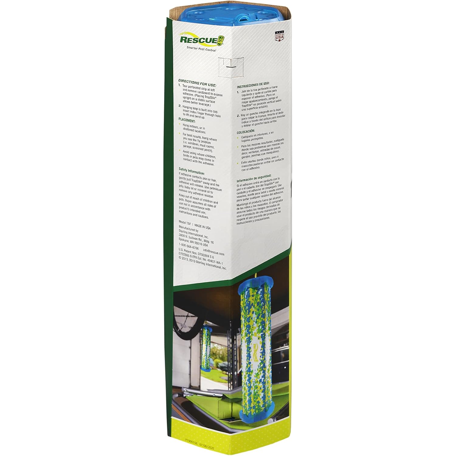 Rescue! Non-Toxic Trapstik For Flies – Indoor Hanging Fly Trap - 4 Pack