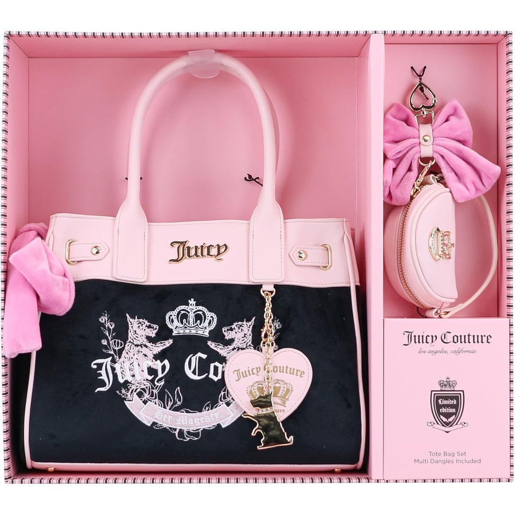Juicy Couture Womens Heritage Tote Set, Stylish & Spacious Purse