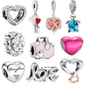 10 Pack Silver Charms for Bracelets and Necklaces Charms for Women Pendant Beads Set