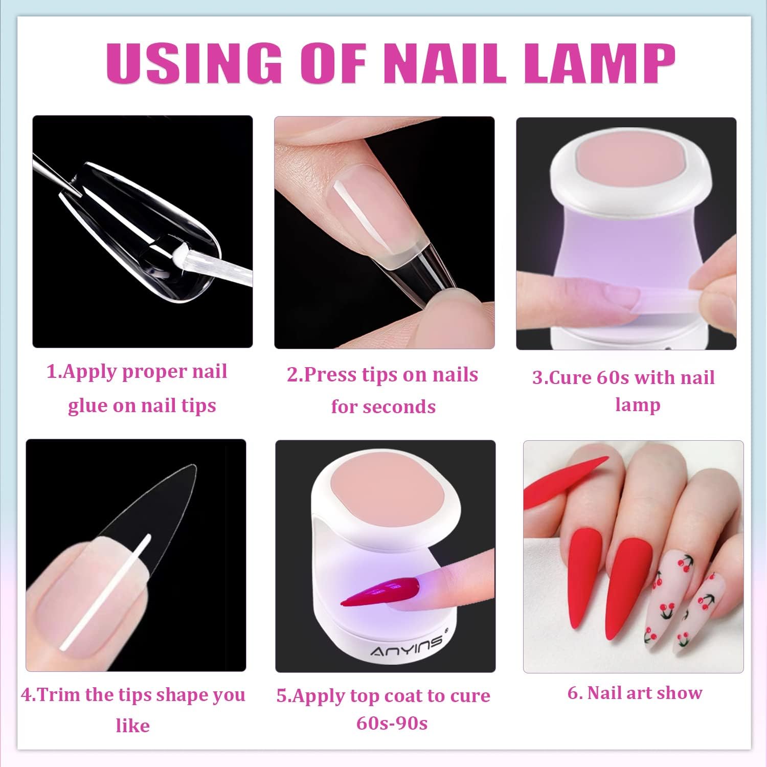 Mini UV Light for Gel Nails, UV Light for Nails Nail Lamp Portable UV Nail Lamp 16W UV Lamp Professional UV Lamp for Gel Nails Innovative Nail Dryer for Nail Art