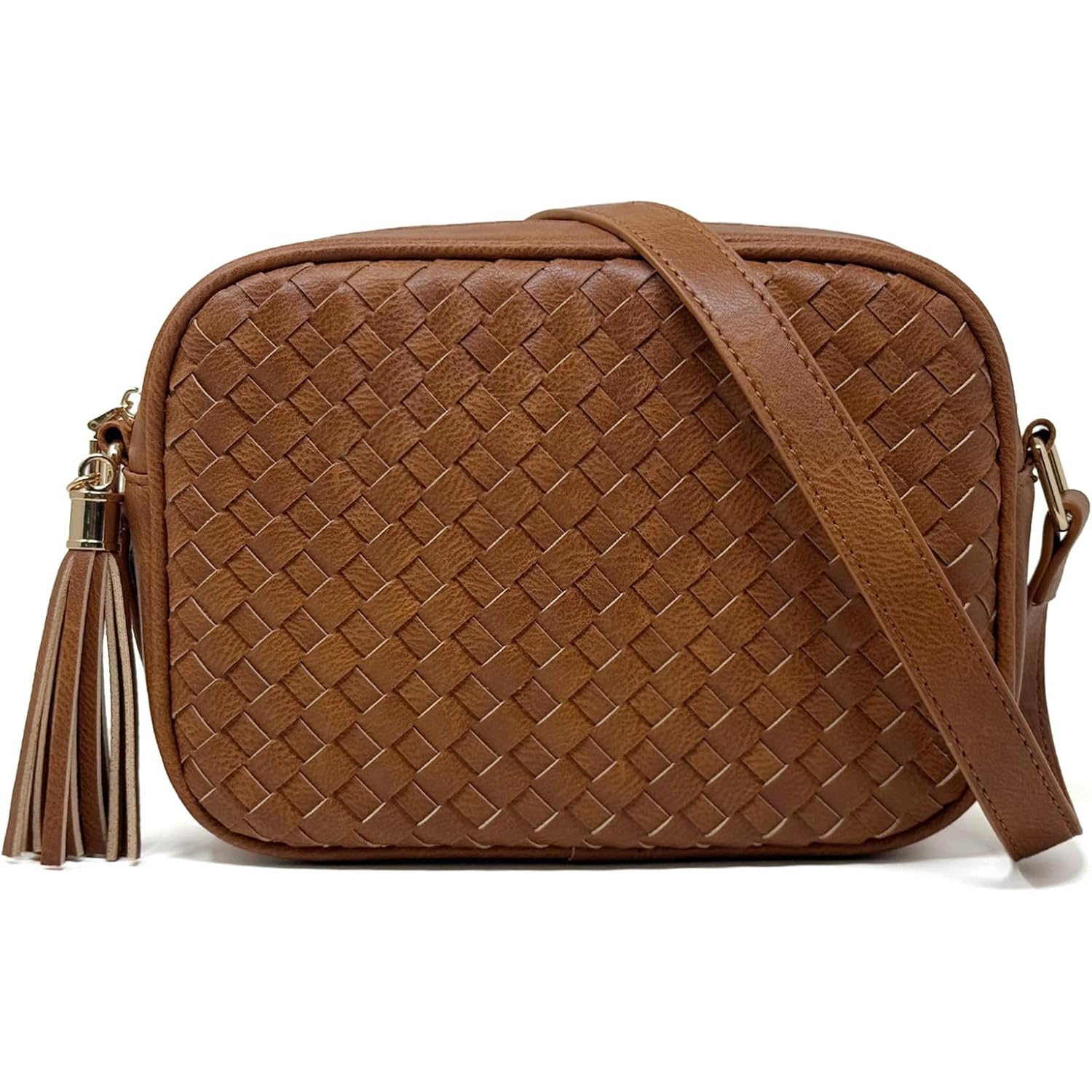 Woven Crossbody Bag, Small Summer Purse And Boho Bag For Women | Vegan Leather, Roomy Space, 2.3L Capacity, Fits Ipad Mini/Long Wallet/Kindle, Versatile For Daily Use/Casual/Date/Office