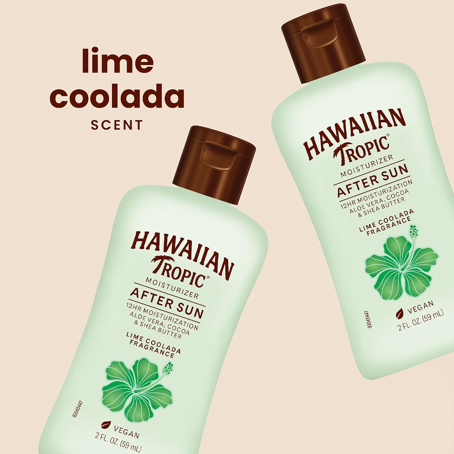 Hawaiian Tropic After Sun Lotion Lime Coolada Case, 12 Mini Bottles | After Sun Care Travel Essentials, Aloe Vera Lotion, 2 Fl Oz Each (Pack Of 12)