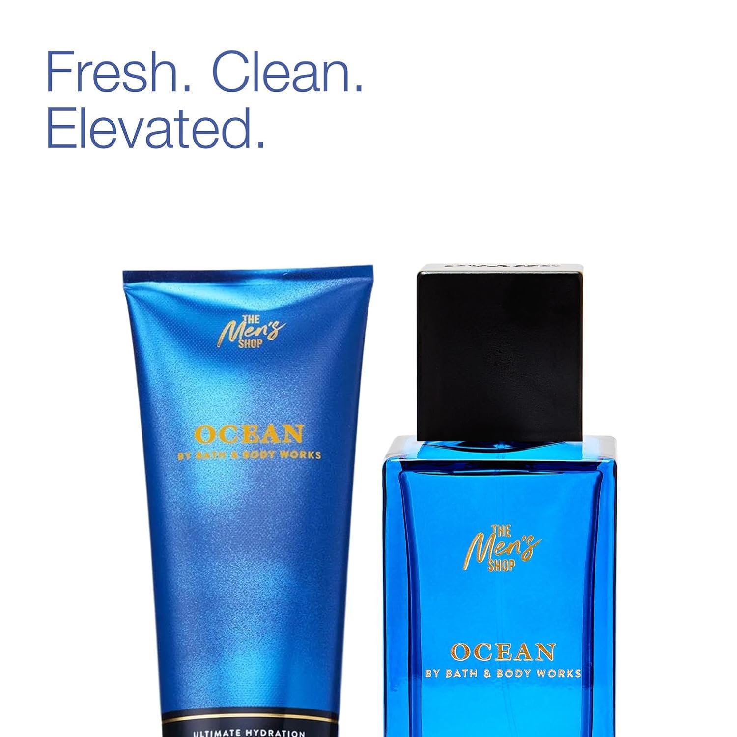 Bath & Body Works Ocean Cologne & Ultimate Hydration Body Cream - Scented Body Cream & Cologne for Men - Long-Lasting Fragrance - Instant Moisturization - Dermatologist-Approved - Gifts for Him