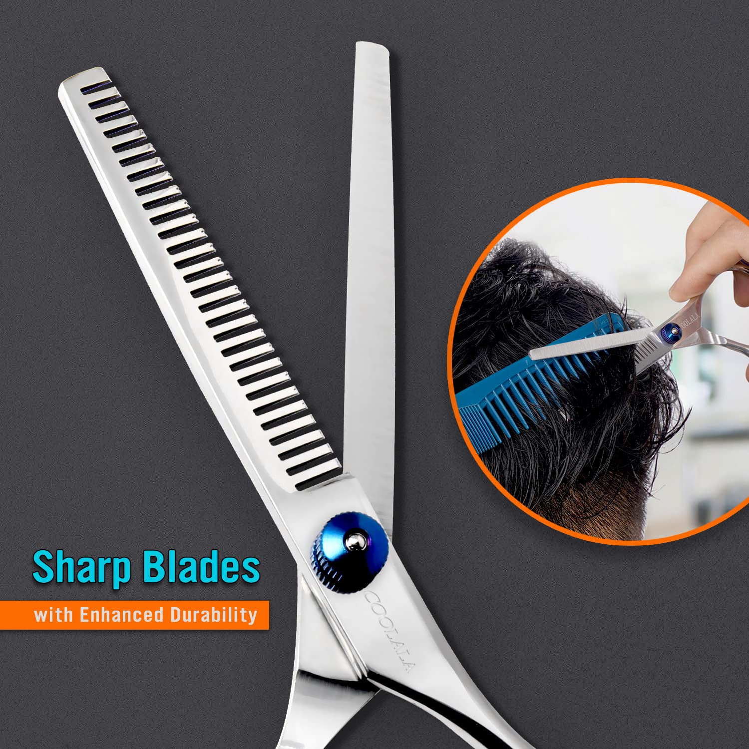 Stainless Steel Hair Cutting Scissors Thinning Shears 6.5 Inch Professional Salon Barber Haircut Scissors Family Use For Man Woman Adults Kids
