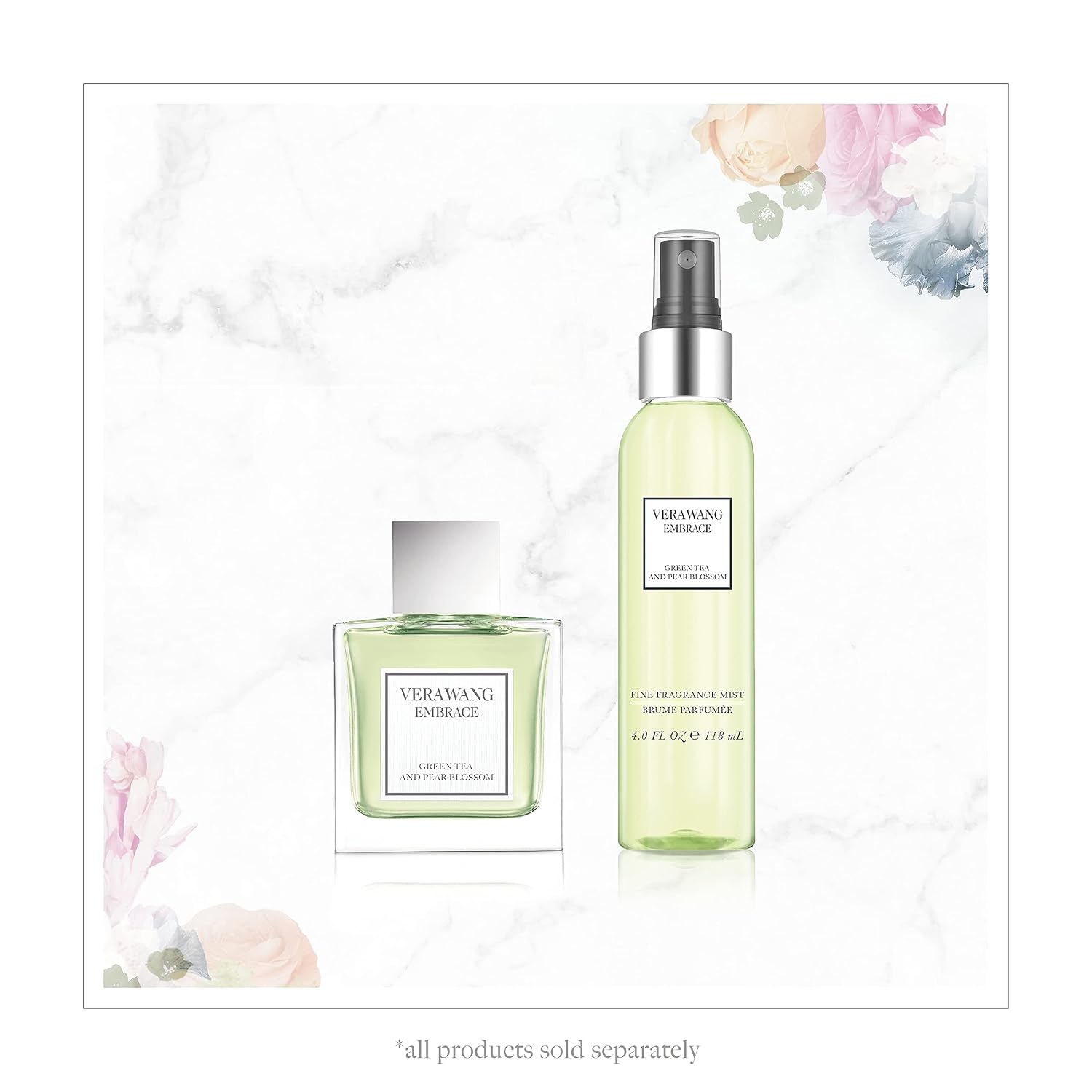 Vera Wang Embrace Green Tea And Pear Blossom Body Mist 8 Fl Oz (Pack Of 1), Notes Of Earthiness, Peony, And Sandalwood, Women'S Fragrance, Long Lasting, Everyday Fragrance