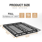 5 Inch Box Spring Full Size Bed, Heavy Duty Metal Mattress Foundation, 3000 lbs Capacity, Low Profile, Noise-Free, Easy Assembly with Fabric Cover