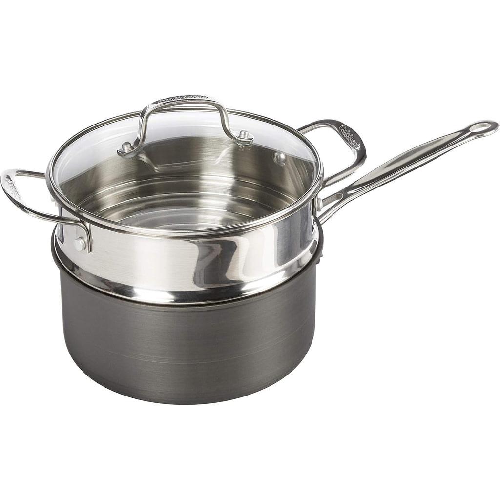 Cuisinart 17-Piece Pots And Pans Set, Non Stick Hard Anodized Cookware Set, Compatible With Electric, Gas Cooktops, Dishwasher Safe, Oven Safe Pot Set, Cool Grip Handles, Aluminum Core For Even Heat