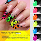 UR SUGAR Neon Poly Nail Gel Set - 6 Colors Halloween Pink Neon Green Yellow Orange Bright Colors Spring Summer Poly Extension Nail Gel Polish Kit Long Lasting Soak Off Gel Polish Gift Box