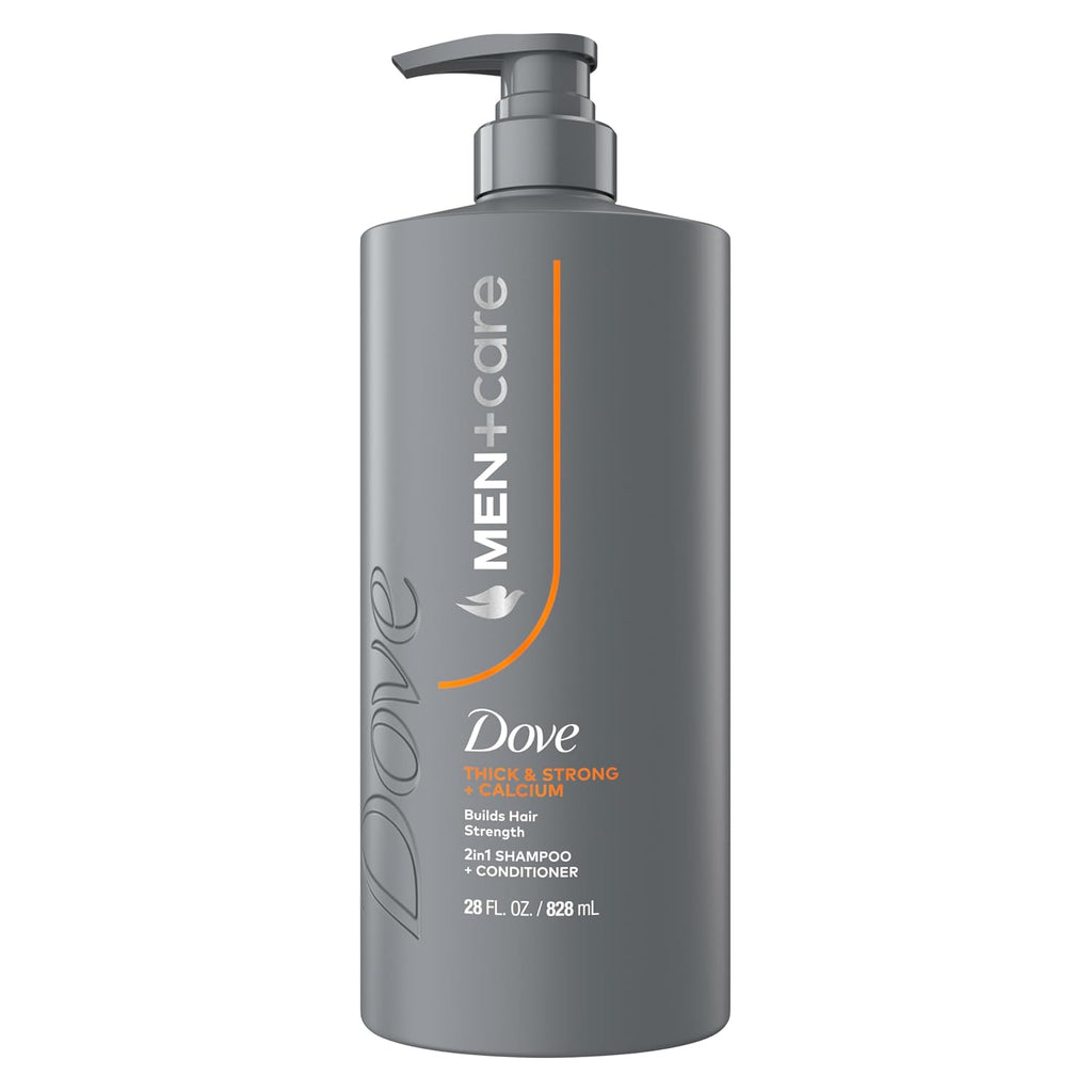 Dove Men + Care Shampoo 1 Count Thick & Strong, Builds Hair Strength, With Calcium 28 Fl Oz