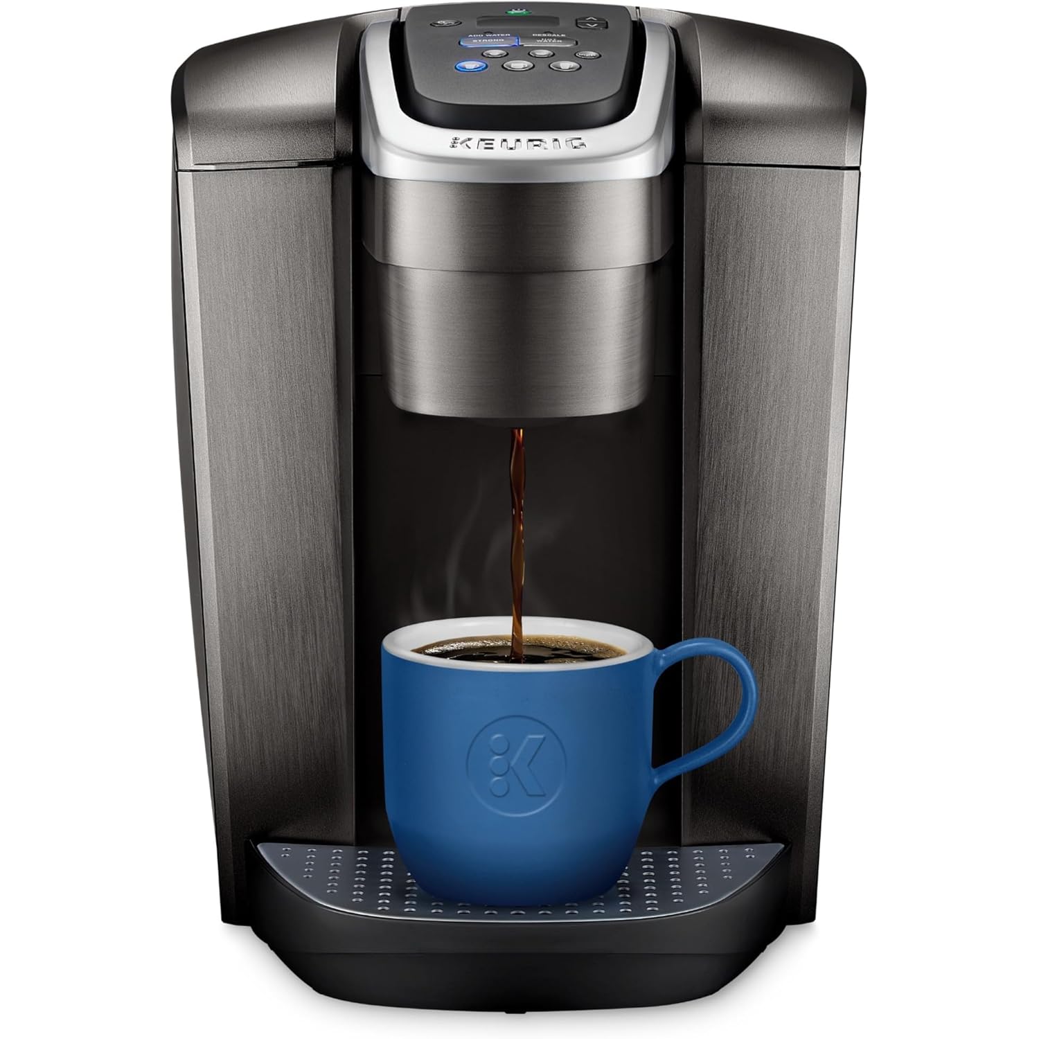 Keurig K-Elite Single Serve K-Cup Pod Coffee Maker, with Strength and Temperature Control, Iced Coffee Capability, 8 to 12oz Brew Size, Programmable, Brushed Slate