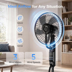 Misting Fan, 2026 Upgraded 4L Large Water Tank Mister Cooling Fan, 5 Speeds 3 Modes Misting Standing Fan, Floor Fan With Remote For Home, Bedroom, Patio, Outdoor