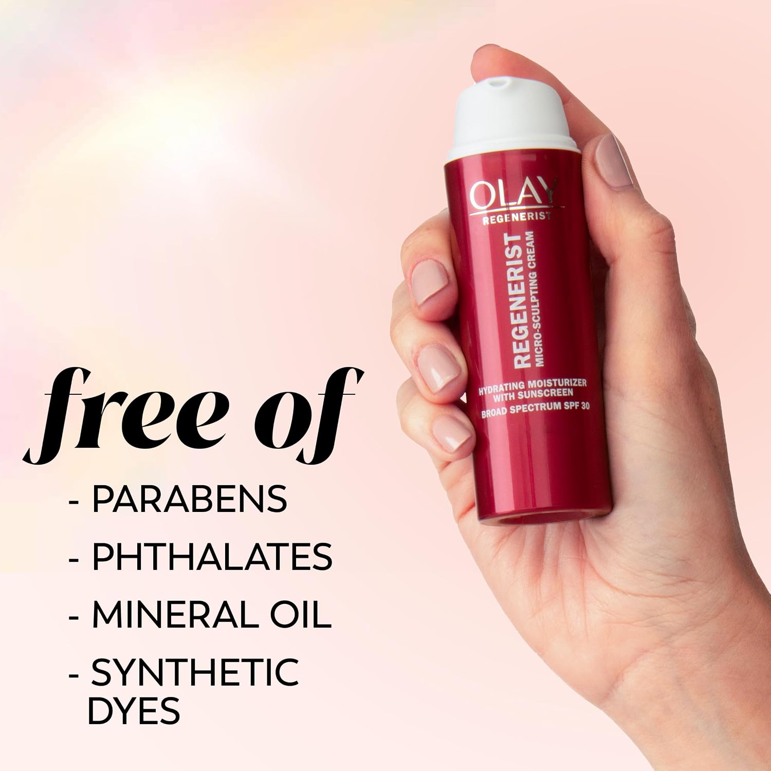Olay Regenerist Advanced Anti-Aging Face Moisturizer For All Skin Types, Micro-Sculpting Cream With Broad Spectrum Spf 30, Reduces Wrinkles, Firms And Plumps Skin, Dermatologist Tested, 1.7 Oz