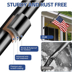American Flag With Pole For House Outside, Including 5Ft Heavy Duty Flag Aluminum Poles Kit And 100% Polyester 3X5 Ft Us Flag, No Tangle Spinning Pole And Multi-Position Flag Pole Bracket