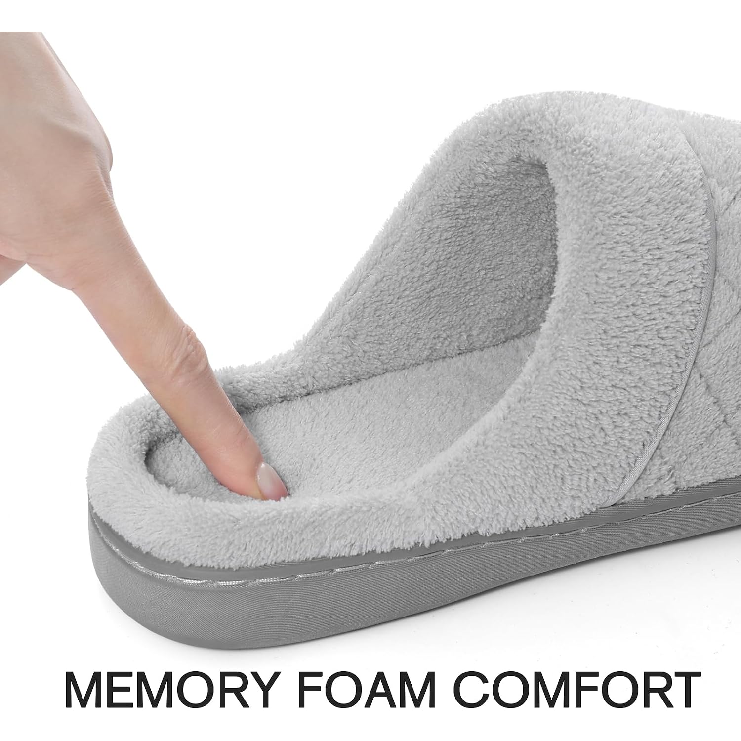 Unisex House Slippers For Women Men Memory Foam Indoor Bedroom Shoes