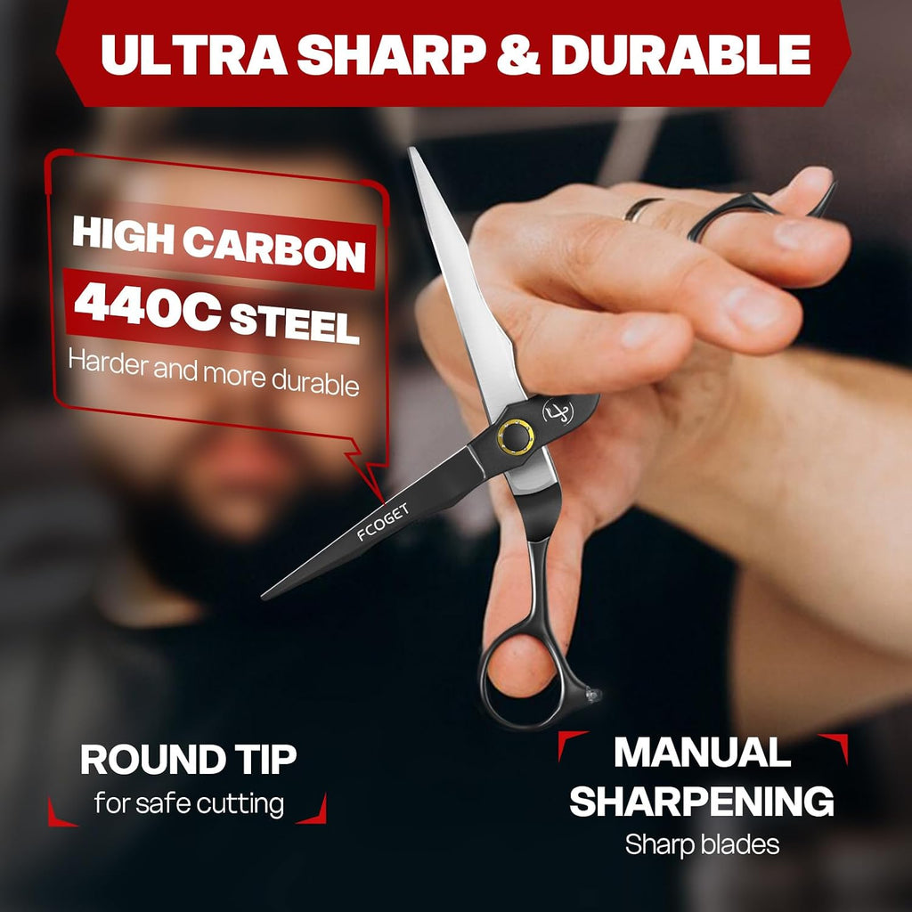 Professional Hair Cutting Scissors, High-End Japanese 440C Stainless Steel Hair Cutting Shears With Sharp Edge Blades, 6.8 Inch Hair Scissors, Right Hand Scissors For Salon, Home, Pet